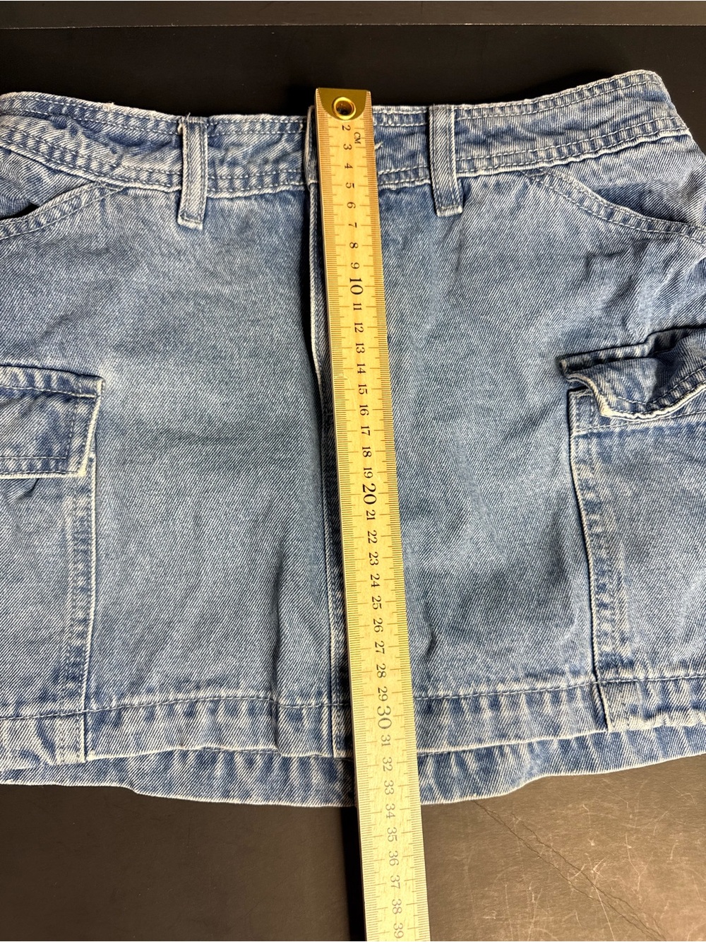 Billabong Women’s Light Wash Denim Cargo Mini Skirt Size Small Y2K